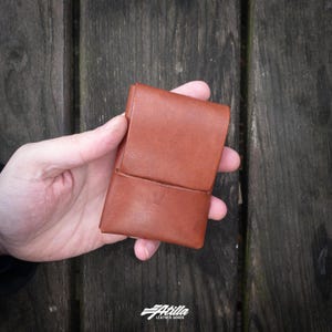 Portafoglio EDC semplice fatto a mano, grazioso portafoglio con tasca frontale, porta carte di credito aziendale in stile busta, regalo di anniversario fatto a mano per uomini e donne