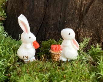 10 Little Bunny / Miniature Rabbit/ RabbitTerrarium Accessories/ Easter Bunny/ Fairy Rabbit