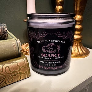 Seance Candle | Gothic Apothecary Jar with Cork Lid | Witchy Ancient Dust & Decay Scented Candle for Dark Home Decor