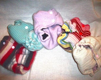 Set van 6 MamaBear BabyWear one size wollen luierhoezen