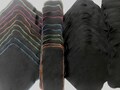 MamaBear Organic Black Hemp Fleece Reusable Cloth Wipes - Set of 10 - Rainbow or Black Trim Options