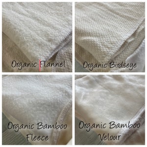 MamaBear Quick Dry ONE SIZE Fitted Diaper Organic Cotton or Organic Bamboo Fleece You choose closure image 3