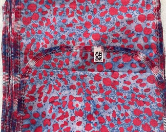Fascia addominale, Bengkung, supporto addominale - Batik tradizionale in cotone - Rosso su blu