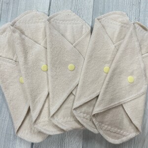 MamaBear LadyWear Quick-Dry Menstrual, Incontinence pad, pantiliner - ORGANIC Undyed Natural Cotton Flannel - DailyWear