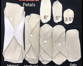 Individual LadyWear Quick-Dry cloth menstrual pads - Natural Undyed Cotton Flannel