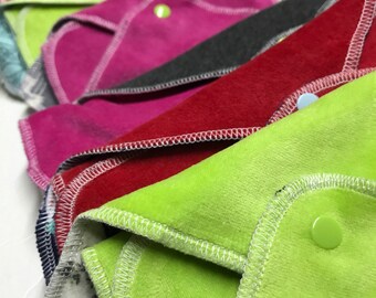 Try 3 MamaBear LadyWear Quick-Dry cloth Menstrual, Incontinence pad set - COTTON VELOUR - Heavy, Medium & Light Flow