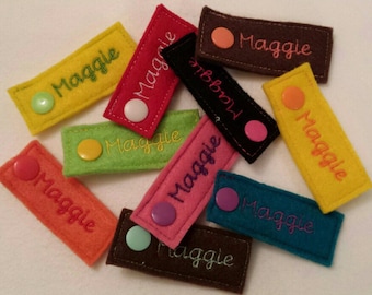 Snap On Cloth Diaper Labels, Alert Tags, Name Tags