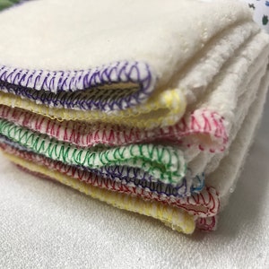 50 MamaBear Natural Cotton Sherpa Reusable Cloth Wipes 5 sets of 10 image 4