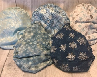 MamaBear Cotton Waterproof Diaper Cover, Wrap One Size Fits All - Winter Wonderland