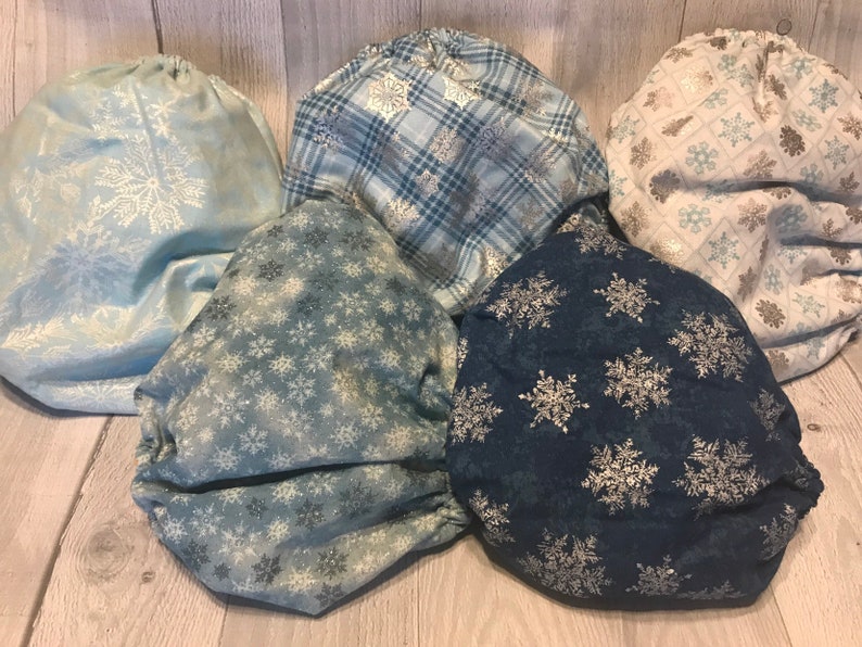 MamaBear Cotton Waterproof Diaper Cover, Wrap One Size Fits All Winter Wonderland image 1