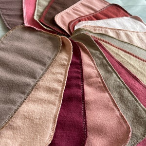 MamaBear Reusable Cloth Wipes Unpaper Set Baker's Dozen Solid Color Sets 4x8 image 4