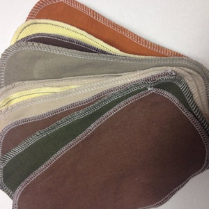 MamaBear Reusable Cloth Wipes Unpaper Set Baker's Dozen Earthy Neutrals 4x8 image 1