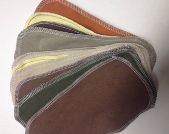 MamaBear Reusable Cloth Wipes (Unpaper) Set - Baker's Dozen - Earthy Neutrals (4x8)