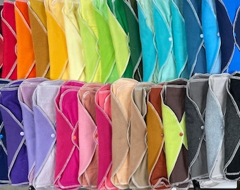 LadyWear Quick-Dry cloth Menstrual, Incontinence pads - Heavy/Overnight/Post Partum Flow - COTTON FLANNEL SOLIDS