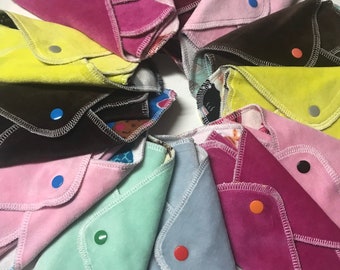 Set of 5 MamaBear LadyWear Quick-Dry Menstrual, Incontinence pad, pantiliner - COTTON VELOUR - Light/Medium Flow