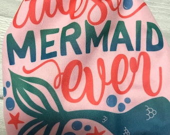 MamaBear BabyWear Waterproof Diaper Cover, Swim Diaper, Wrap or All In One - One Size Fits All - Cutest Mermaid Ever