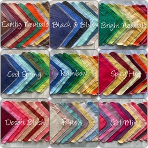 MamaBear Reusable Cloth Large Wipes (Unpaper) Set - Baker's Dozen - Solid Color Sets (8"x8")