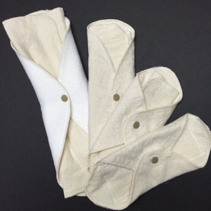 LadyWear schnell trocknendes Menstruationstuch, Inkontinenzeinlagen - ungebleichtes natürliches BIO-Baumwollflanell