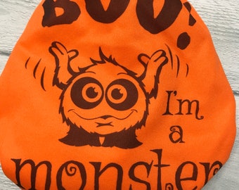 MamaBear BabyWear Waterproof Diaper Cover, Swim Diaper, Wrap or All In One - One Size Fits All - Boo! I'm a Monster