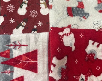 MamaBear Reusable Cloth “Unpaper” Towels Set of 4 - Christmas/Winter Sets