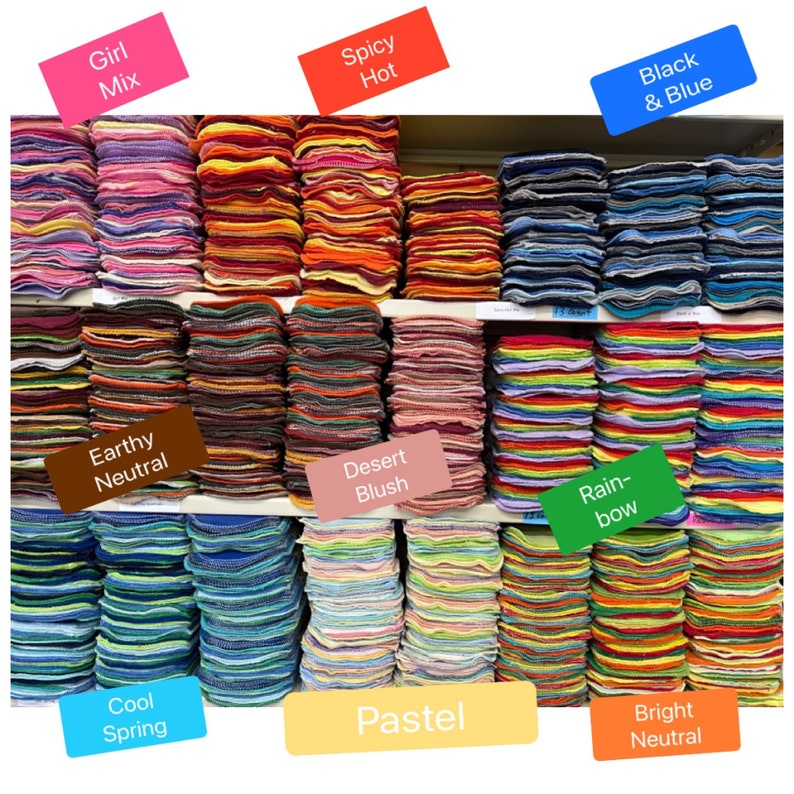 MamaBear Reusable Cloth Wipes Unpaper Set Baker's Dozen Solid Color Sets 4x8 image 1