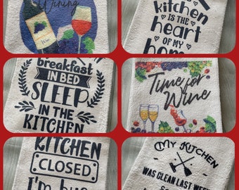 Custom Printed Kitchen & Bath Towels, Microfiber 16” x 16”