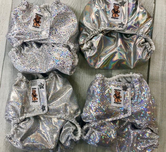 Mamabear Babywear NEW Waterproof Diaper Cover, Swim Diaper, Wrap One Size  Fits All Sparkle Glam 