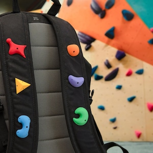 Climbing Hold Pin Set, Rock Climbing Gifts for Climbers, Mini Holds for Bags or Jackets, Gym/Outdoor Climbing Accessories, Bouldering Gift
