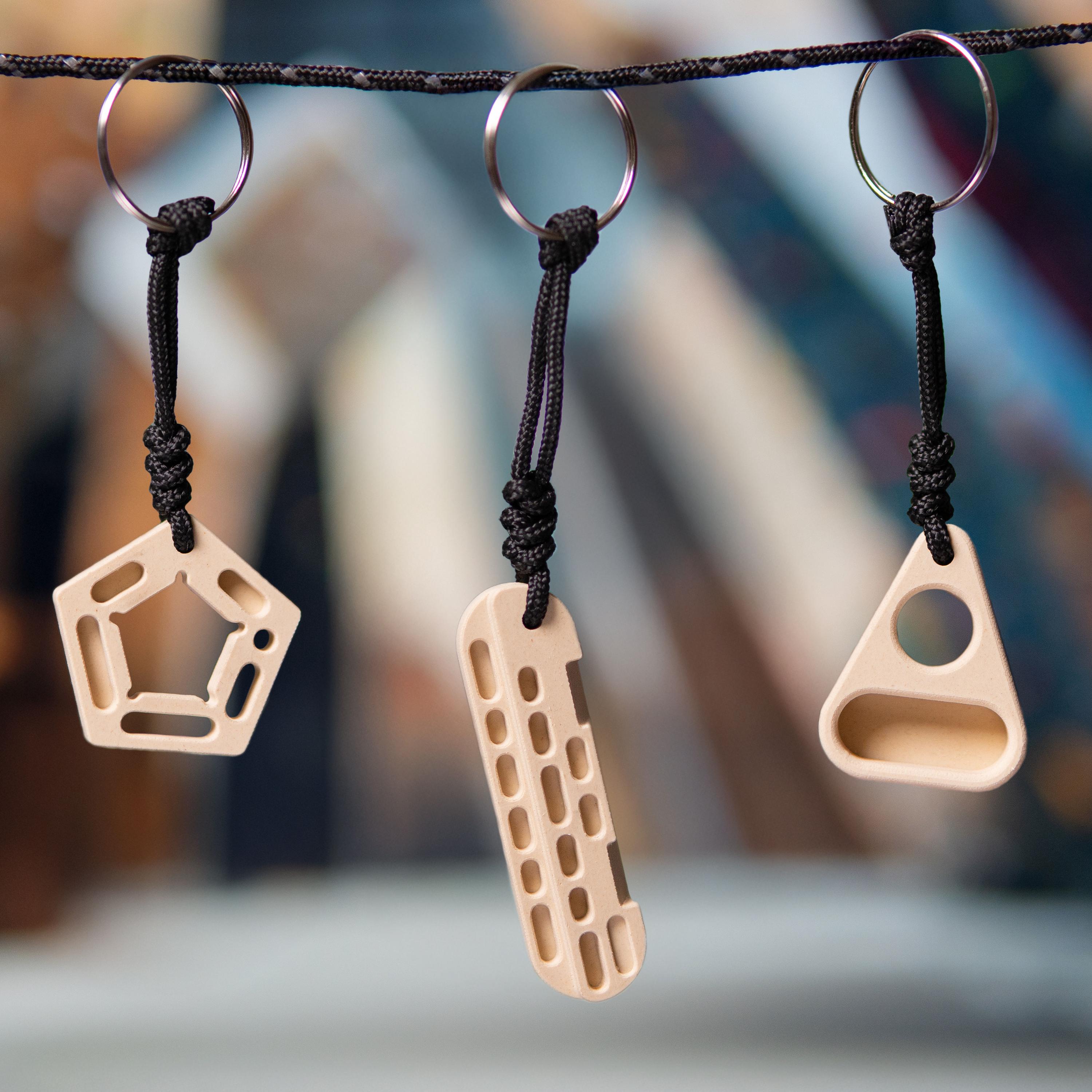 Climbing Rope Key Tags Climbing Keychain, Mini Wooden Fingerboard, Hangboard, Rock Climbing ...