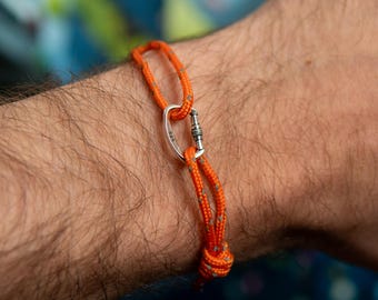 Bracciale da arrampicata: gioielli in paracord con moschettone in acciaio inossidabile - Italia