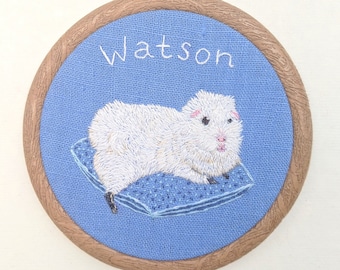 Custom Pet Portrait. Personalized Pet Portrait. Embroidery Pet Portrait. Embroidery Hamster portrait. Animals hand embroidery. Unique gift.