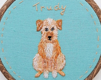 Pet Portrait Embroidery. Personalized Pet Portrait. Embroidery Dog Portrait. Embroidery cat portrait. Animals hand embroidery. Pet gift.