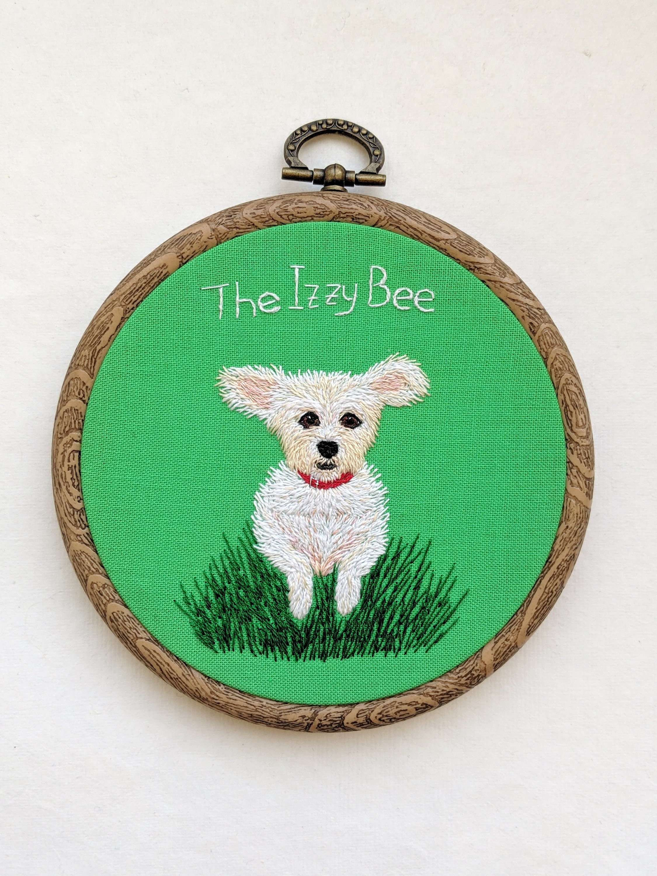 Pet Portrait Embroidery. Personalized Pet Portrait. Embroidery Etsy