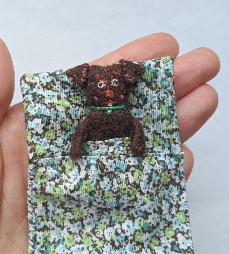 Chocolate labrador. Worry Doll. Worry doll dog. Pocket toy. | Etsy