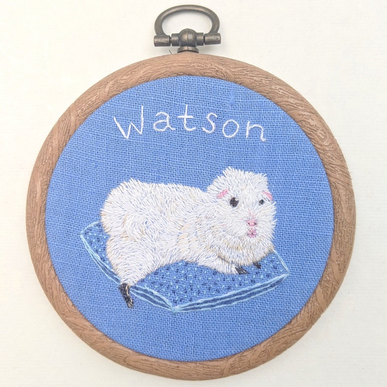 Animals hand embroidery Custom Pet Portrait Embroidery Pet ...