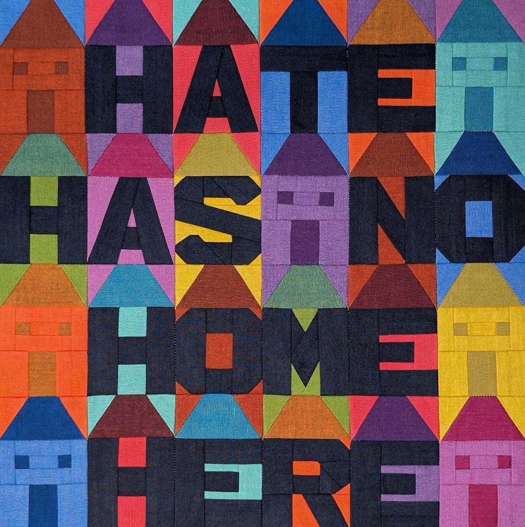 Hate Pattern Hate Has No Home Here 12in by 12in - Foundation Paper Piecing PDF ...