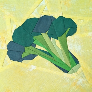 Broccoli - Foundation Paper Piecing PDF Pattern - 8 inch square block