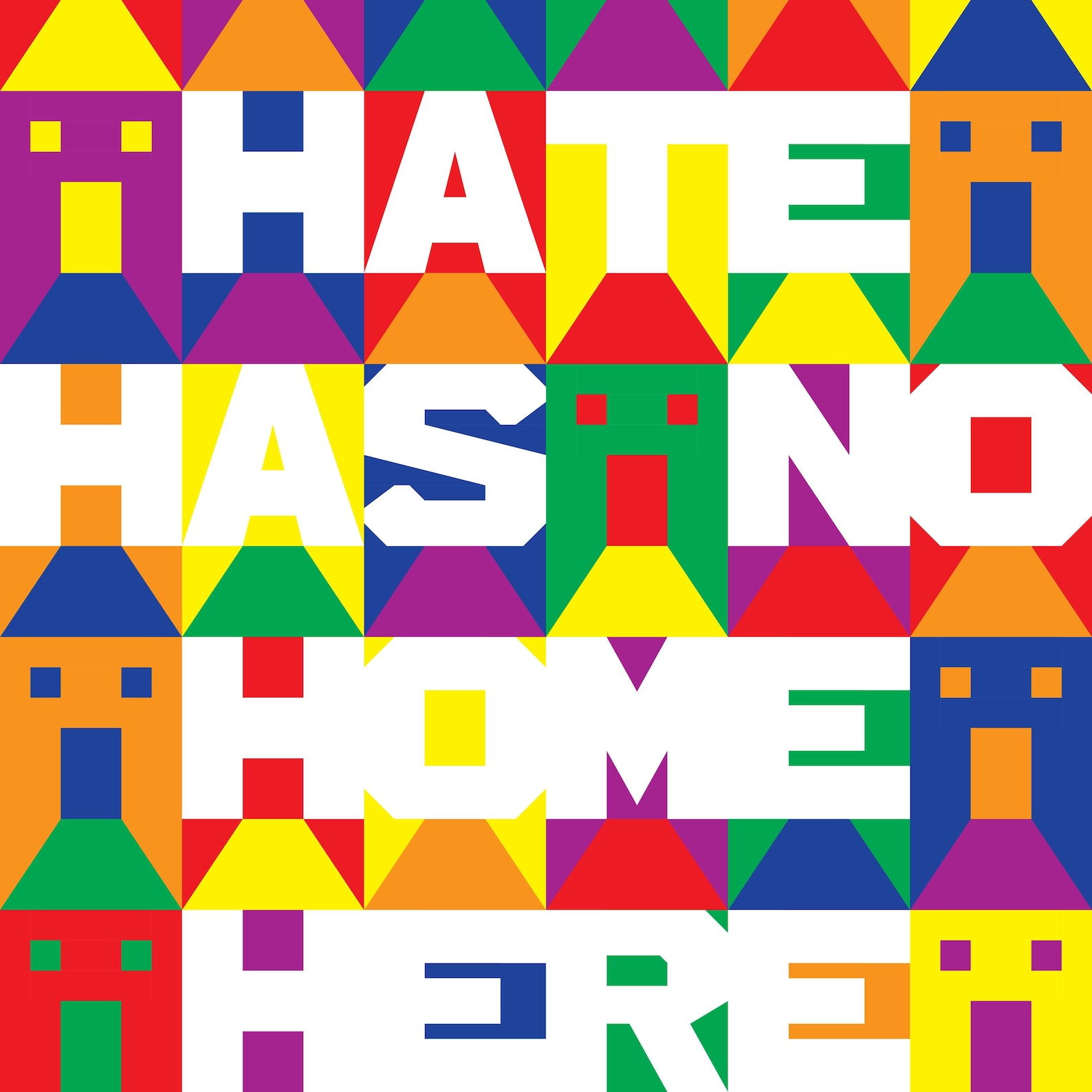 Hate Pattern Hate Has No Home Here 12in by 12in - Foundation Paper Piecing PDF ...