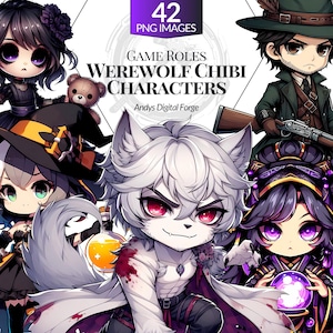 Varulv, spelkaraktärsroller - Chibi Character Clipart PNG HD - Tryck, Hantverk, Digitala Projekt, Spelskapande, Konst
