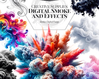 Smoke and Effects - Swirls, Clouds, Mist, Fog and Explosion Cliparts - Illustration, Digital Art, Creative Projects and Scrapbooking