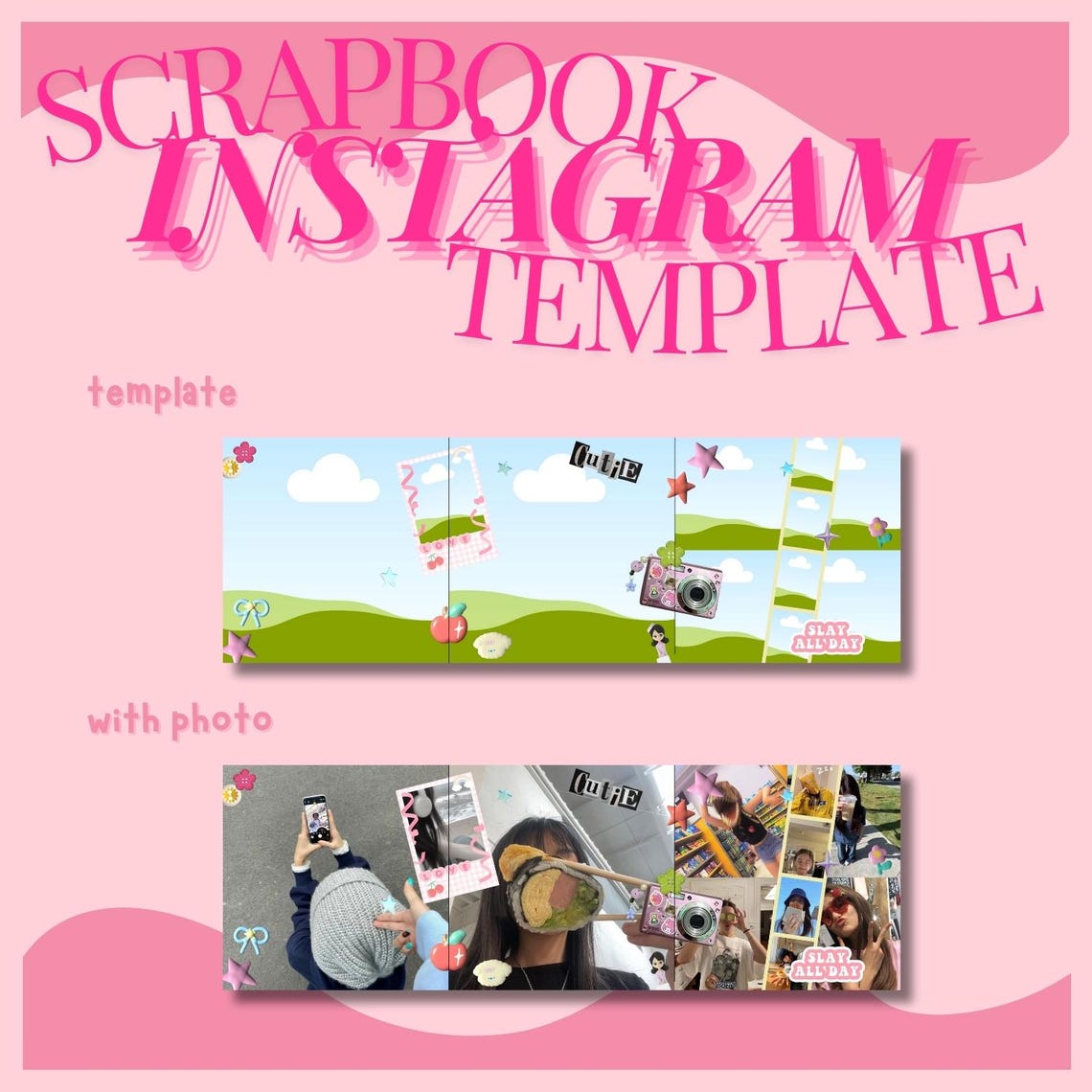 Instagram Scrapbook Template BFF Version Etsy Instagram Scrapbook Template BFF Version Etsy