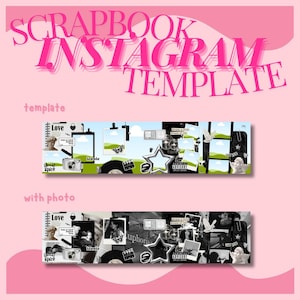 Plantilla de álbum de recortes de Instagram (versión negra)