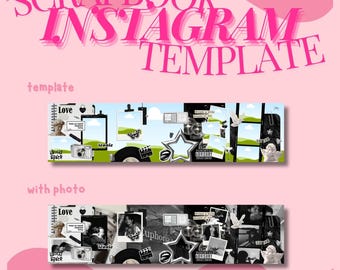 Modelo de Scrapbook do Instagram | Versão Preta