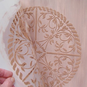 Stencil, Wall Stencil,Raised Plaster Stencil Fleurs D' Amour Wall Stencil, Painting Stencil, Decorative Stencil image 5