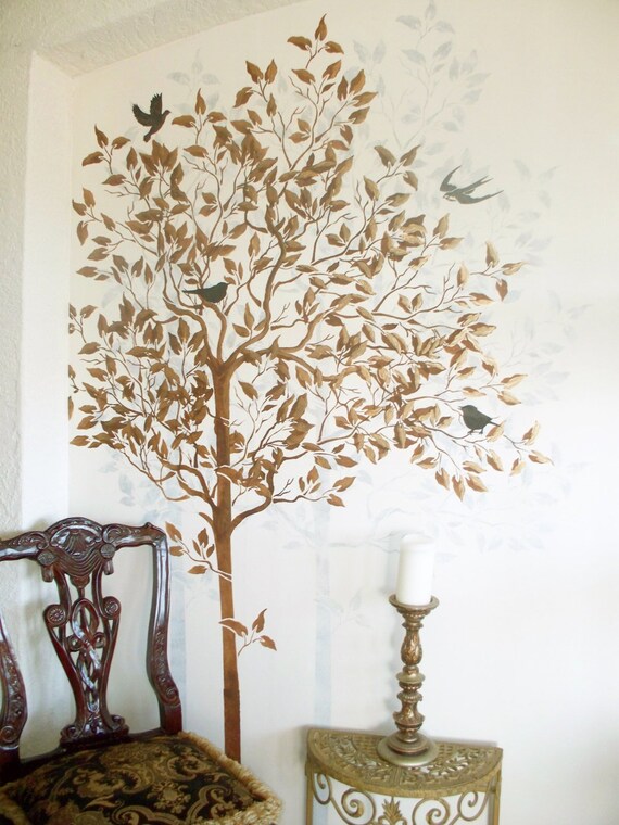 Stencil Wall Large Tree Free Birds Stencils Decorative Pattern Decor - Stencil Wall Designs Free Stencil Wall Large Tree Free Birds Stencils Decorative Pattern Decor - Stencil Wall Designs Free