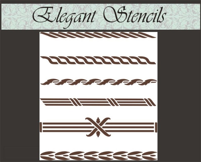 Stencil Wall Stencil Furniture Borders 1 Stencil Set Craft Etsy