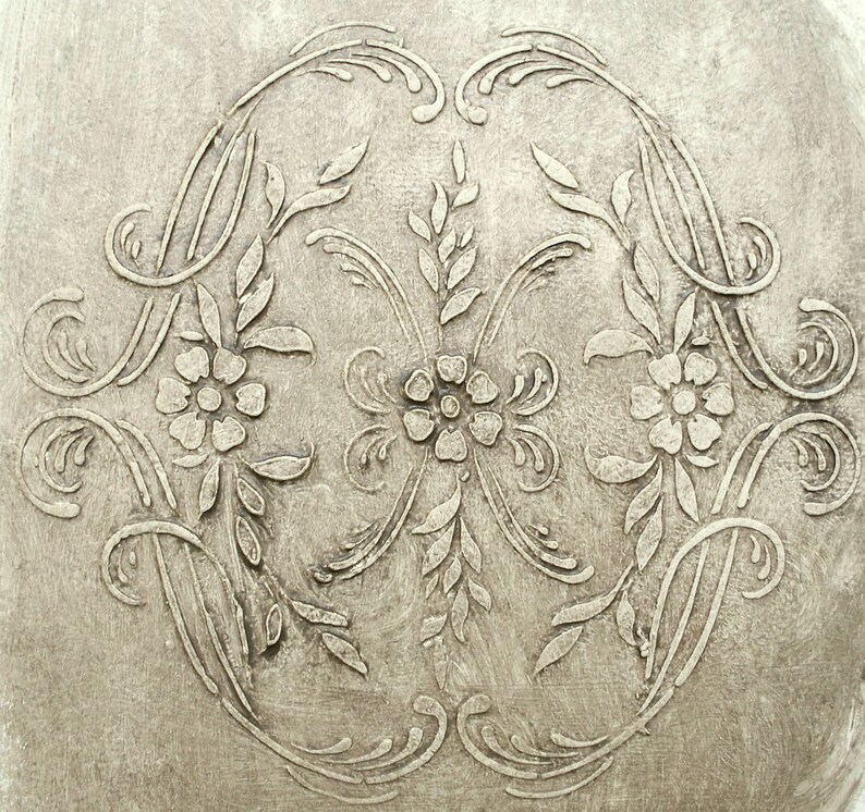 Raised Plaster Stencil Francais Medallion Wall Stencil Etsy
