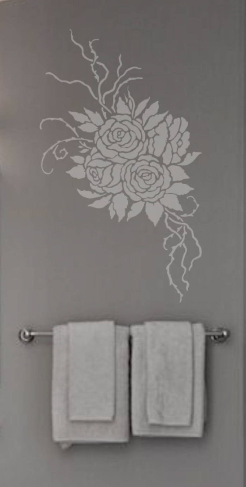 Wall Stencil Antique Roses Stencil Wall Stencils Floor Etsy