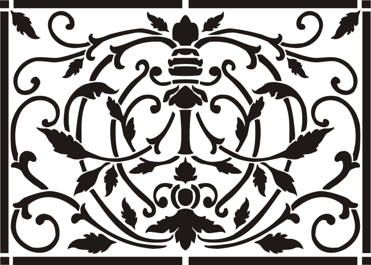 Plaster Stencil Desiree Panel Wall Stencil Painting Stencil - Etsy