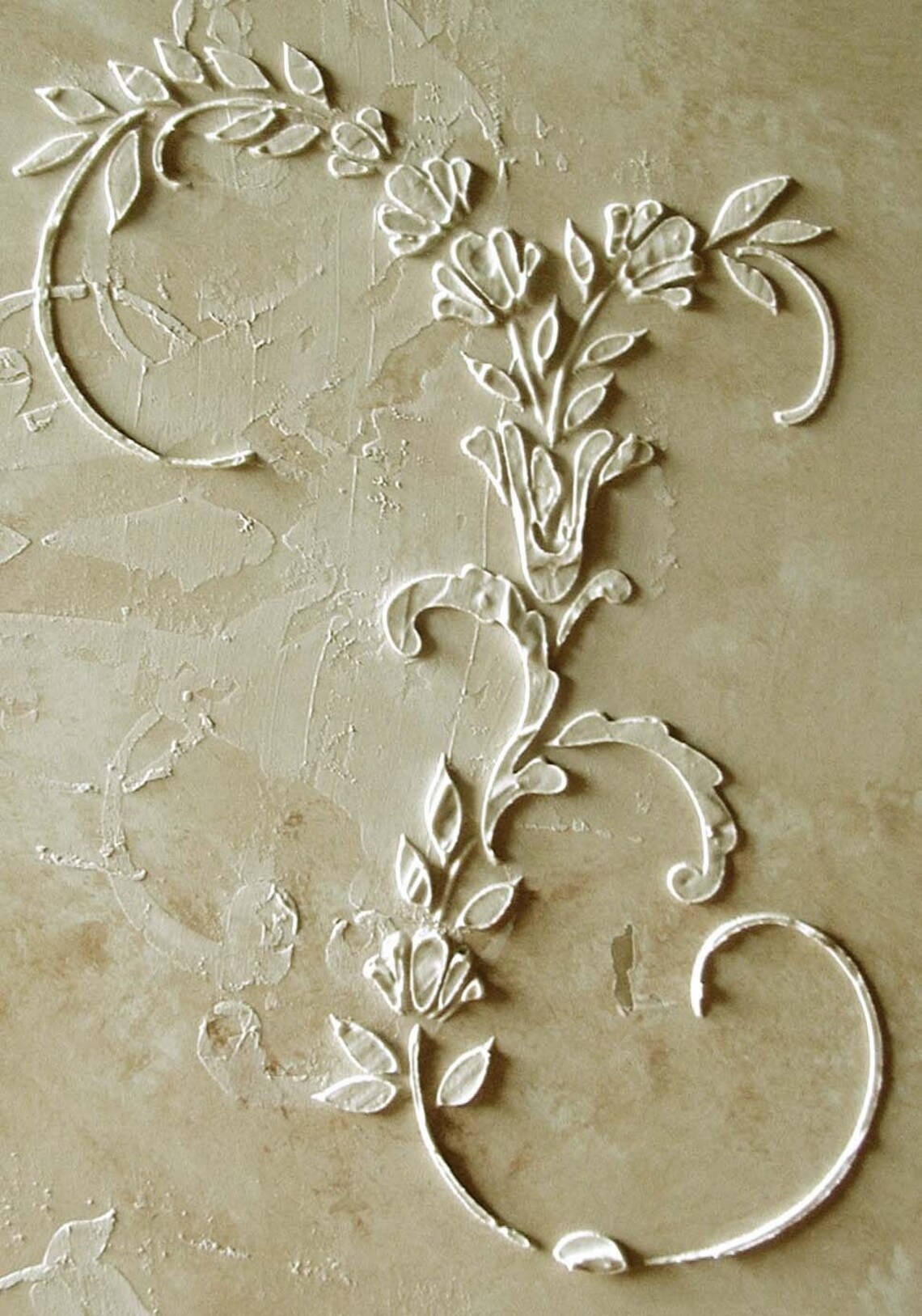 Stencil Wall Stencilraised Plaster Stencil Dresden Relief Etsy